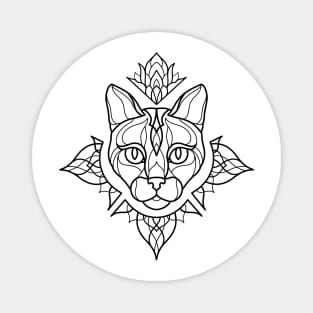 Linework cat design Magnet